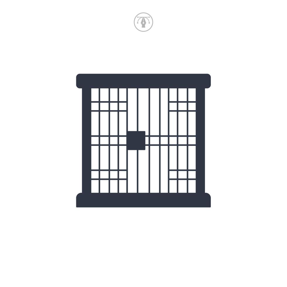 Prison Bars icon symbol illustration isolated on white background vector