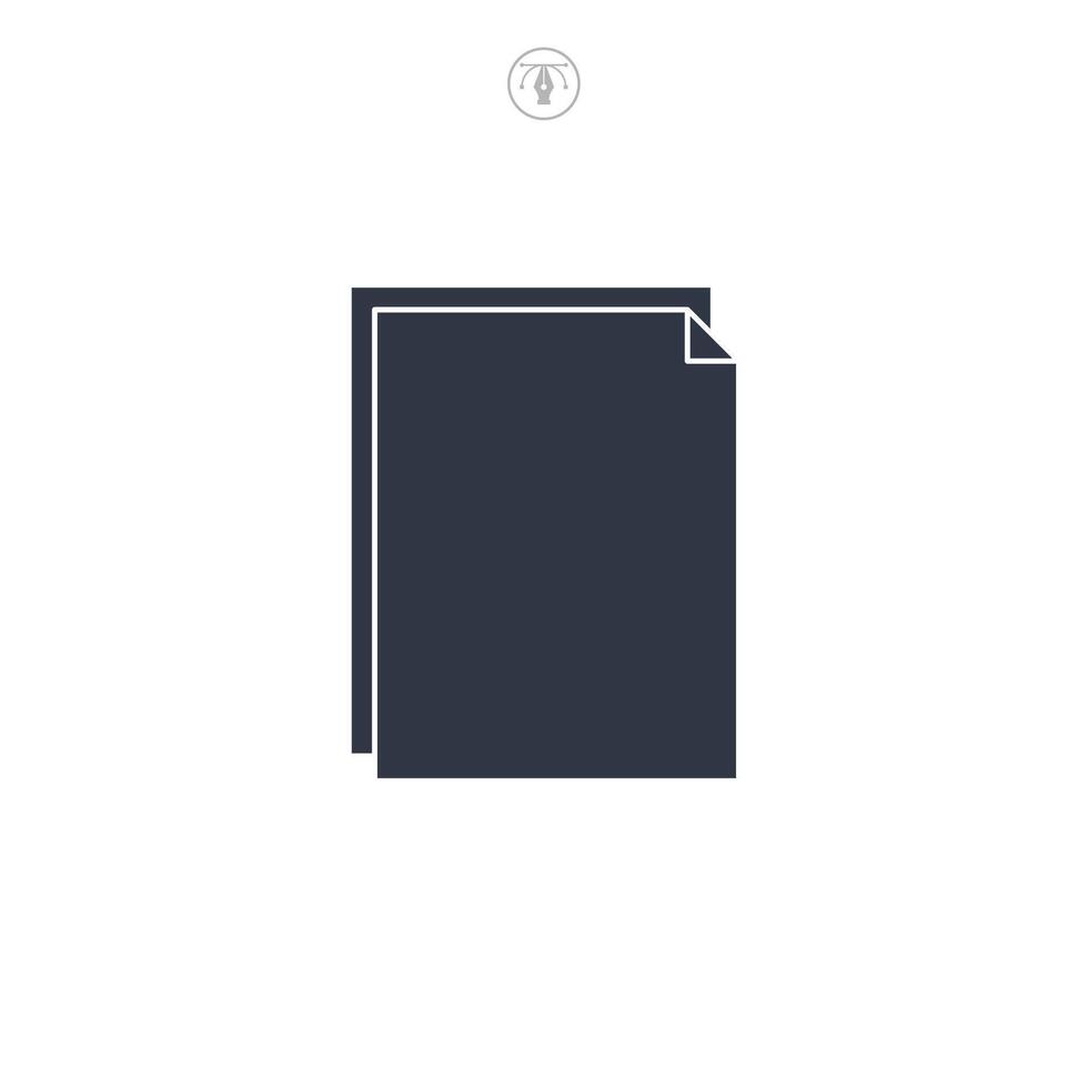 Document icon symbol illustration isolated on white background vector