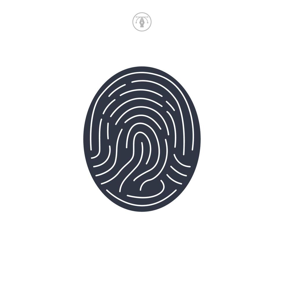 Fingerprint icon symbol illustration isolated on white background vector