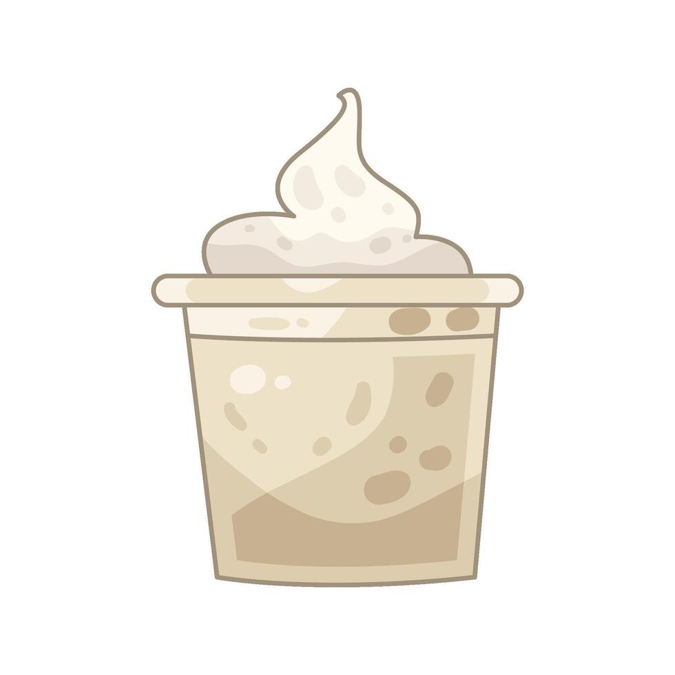 Illustration of ice cream cup vector