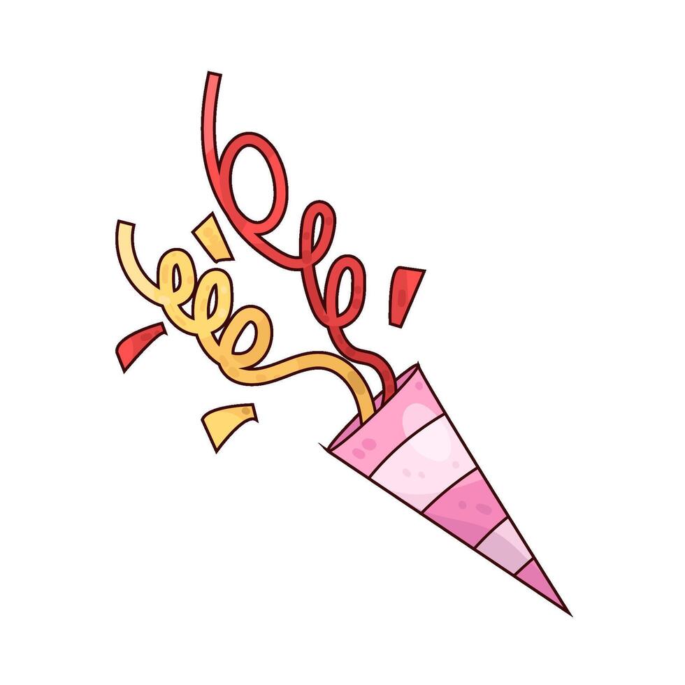 illustration of party popper vector