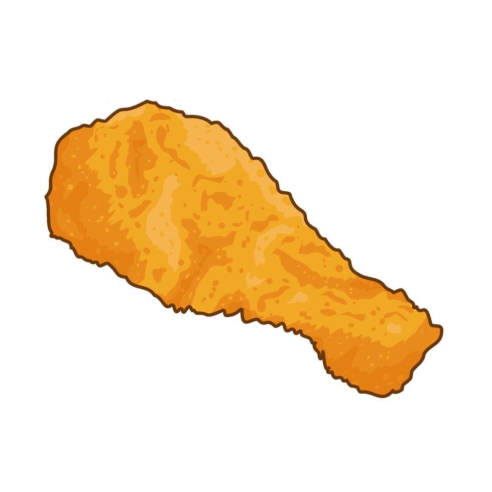 Illustration of fried chicken vector