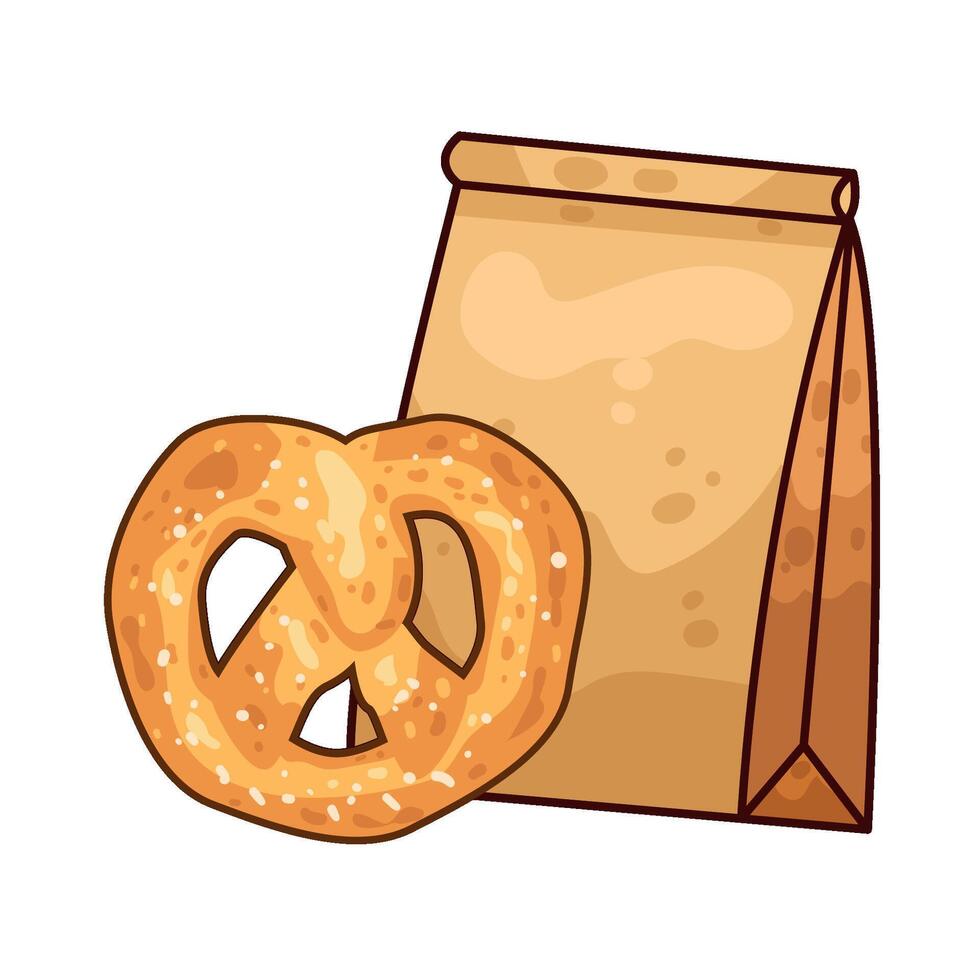 Illustration of pretzel vector