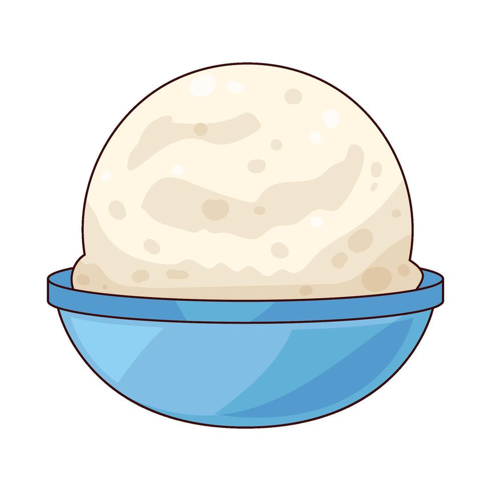 illustration of ice cream bowl vector