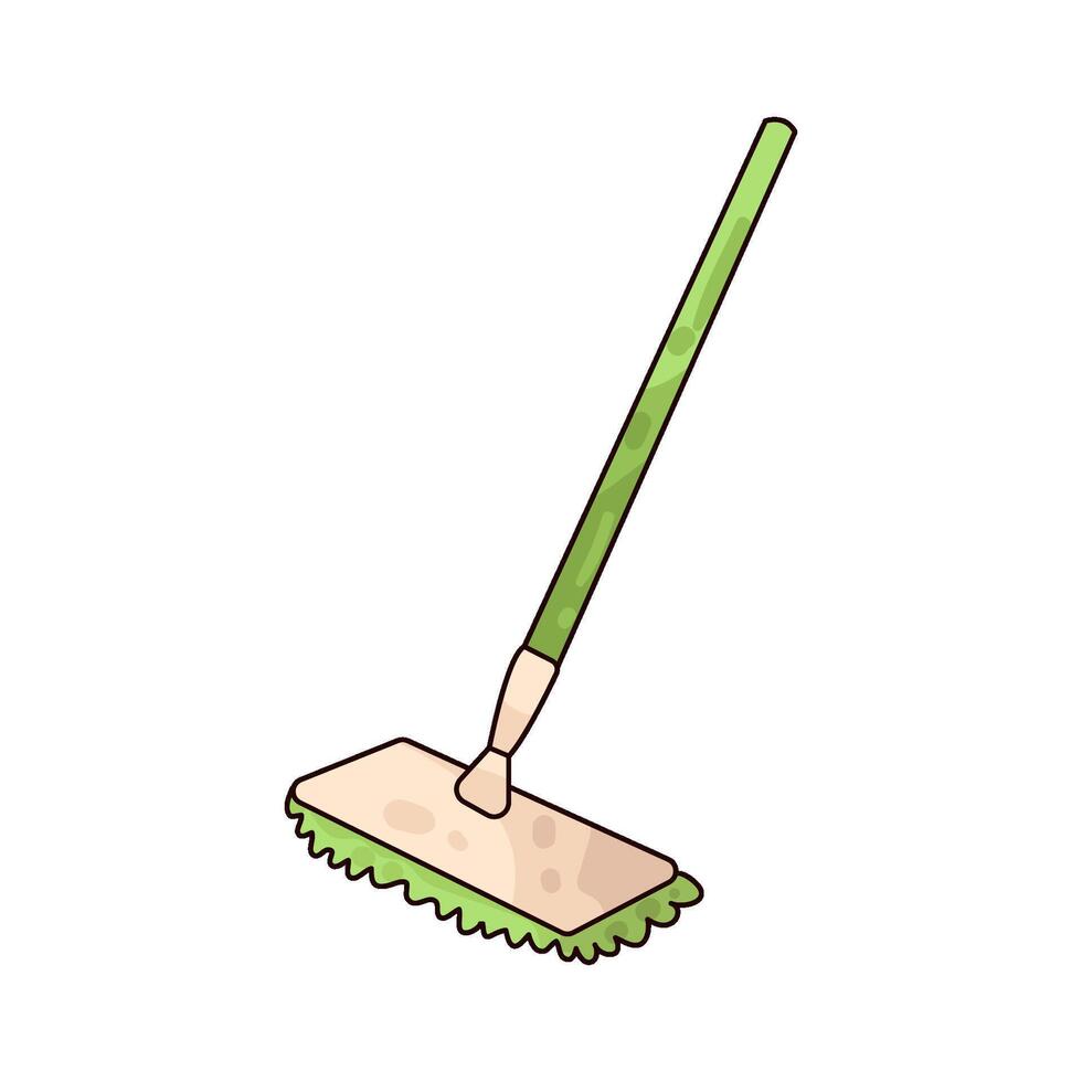 Illustration of mop vector