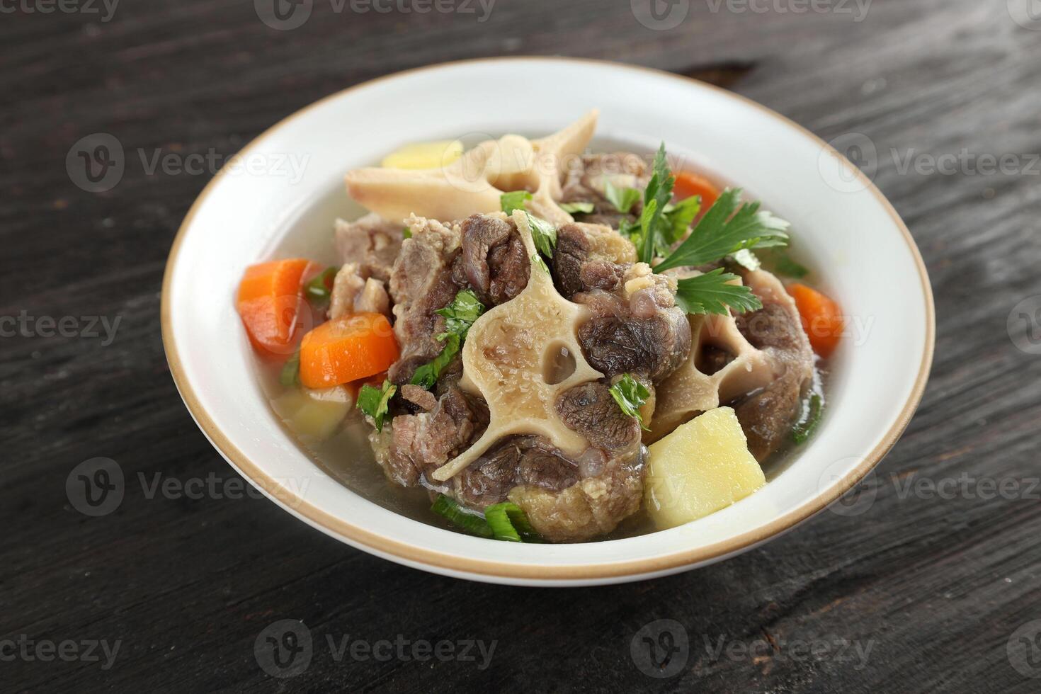 Sop Buntut, Indonesian Oxtail Soup photo