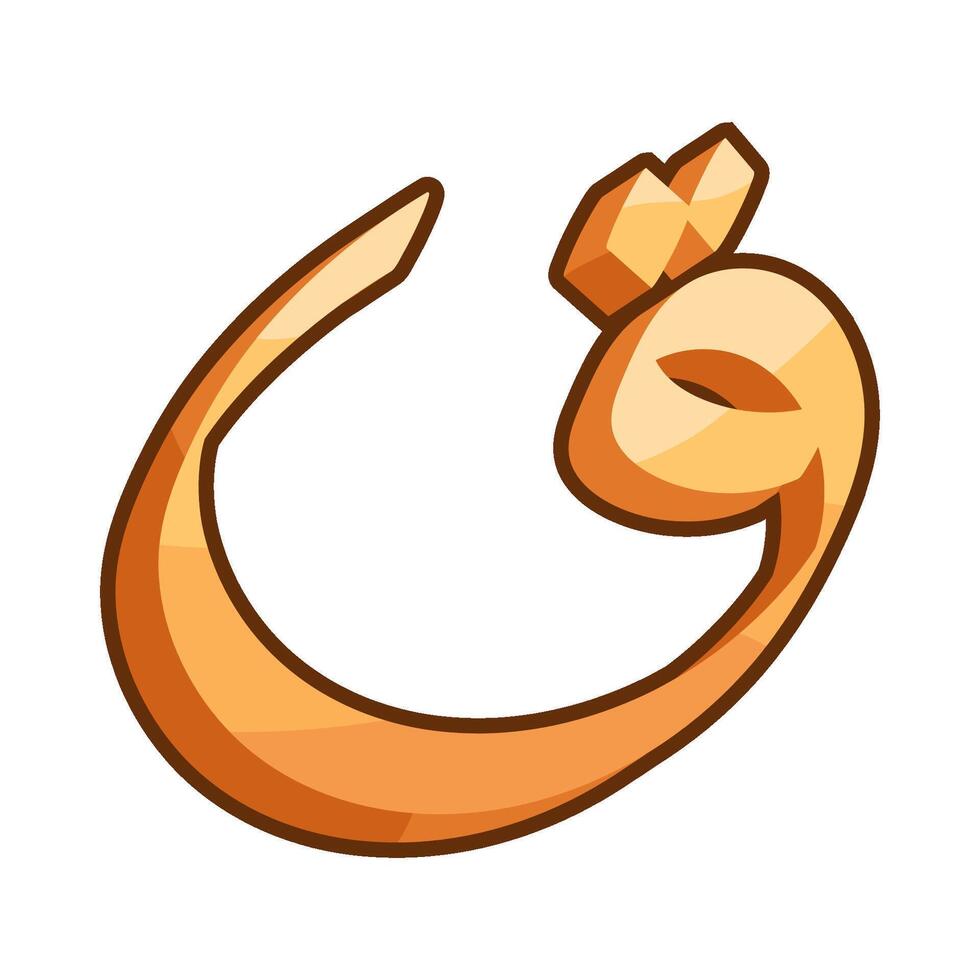 Illustration of Arabic letter qaaf vector