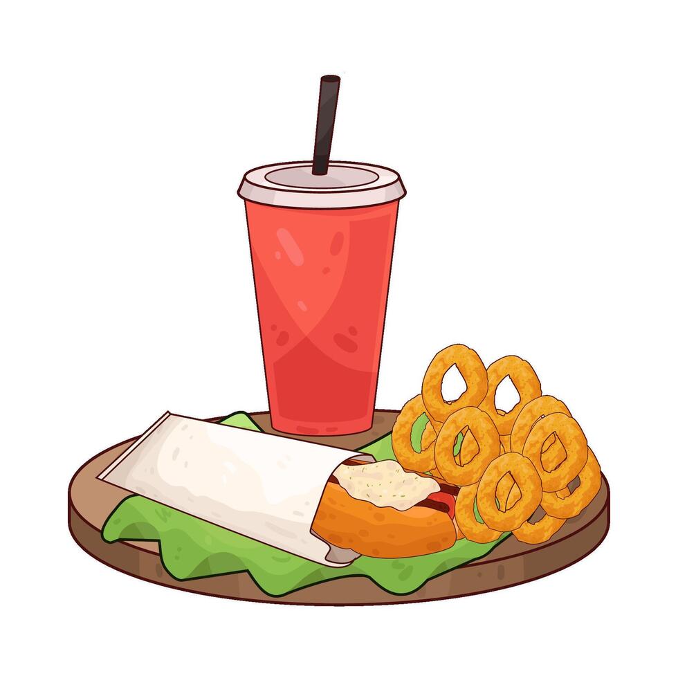 Hotdog and Soda Fun vector