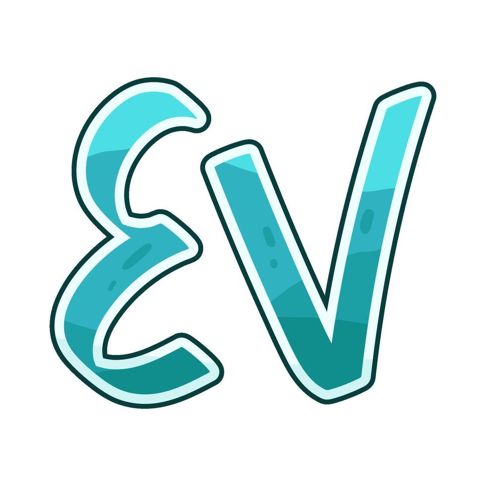 Illustration of Arabic number 47 vector
