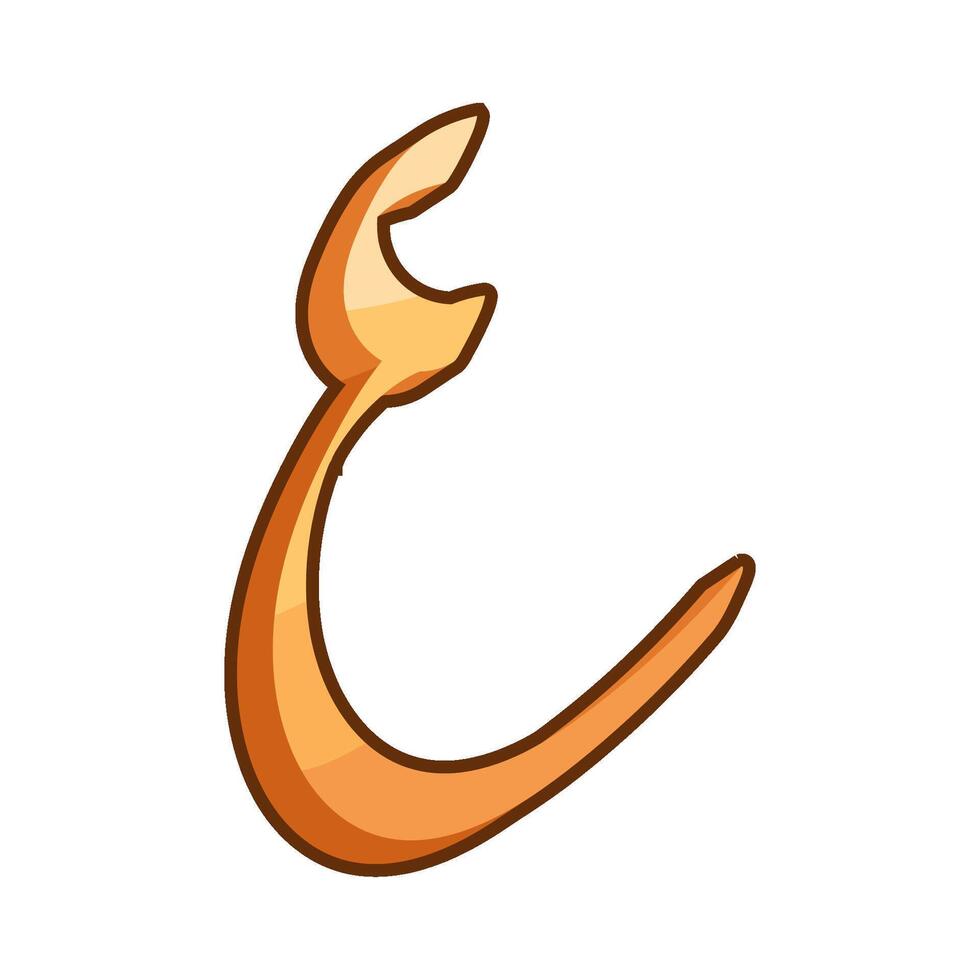 Illustration of Arabic letter ain vector