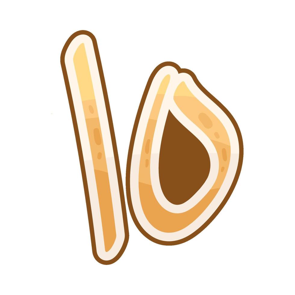 Illustration of Arabic number 15 vector