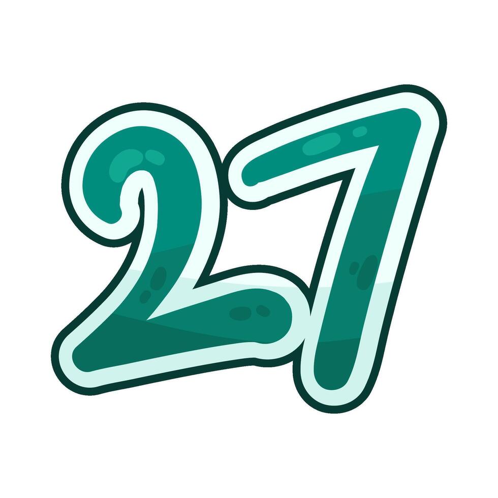 Illustration of number 27 vector
