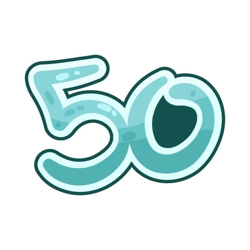 Illustration of number 50 vector