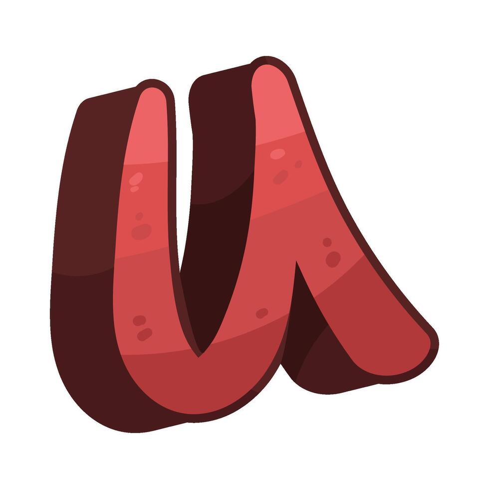 Illustration of letter u vector