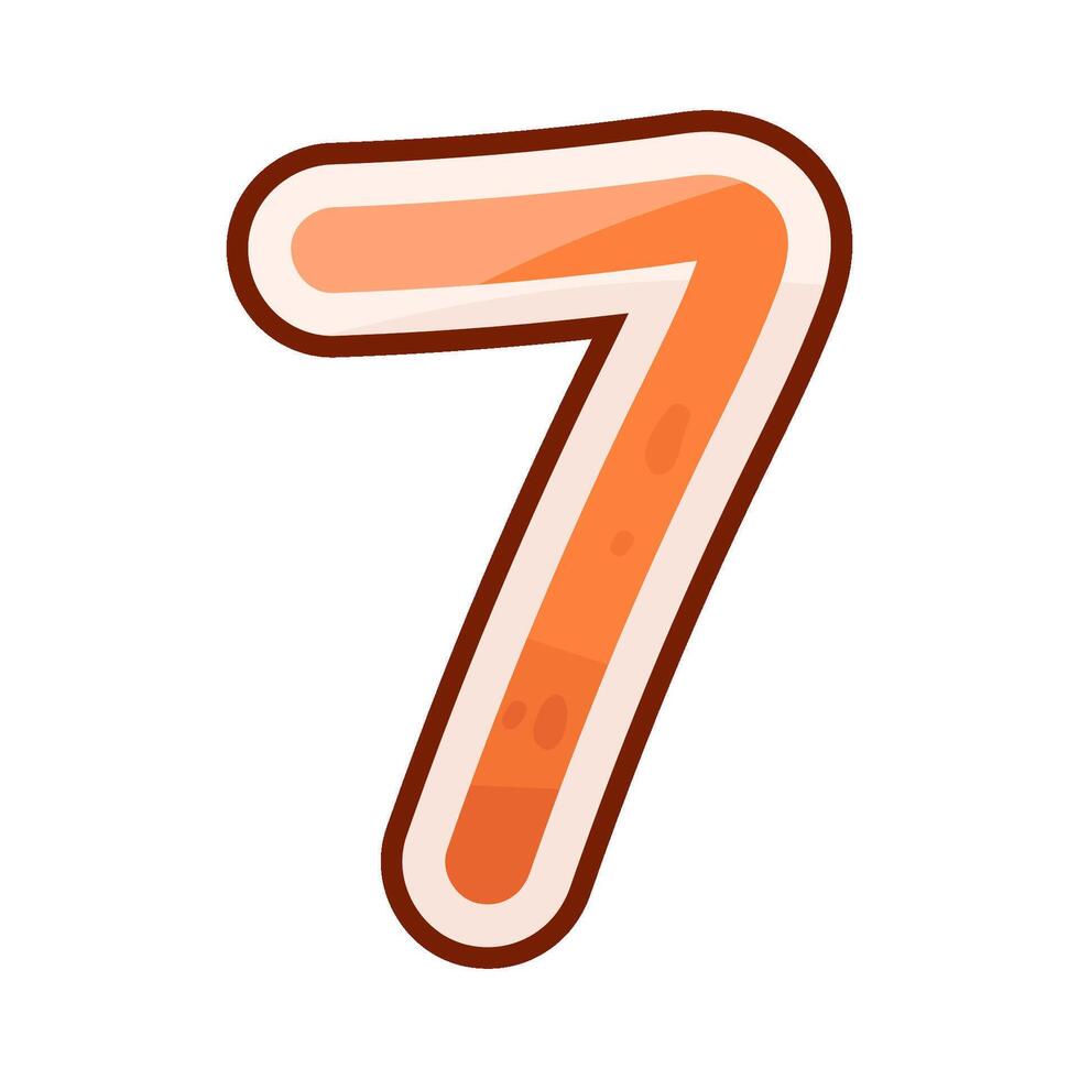 Illustration of number 7 vector