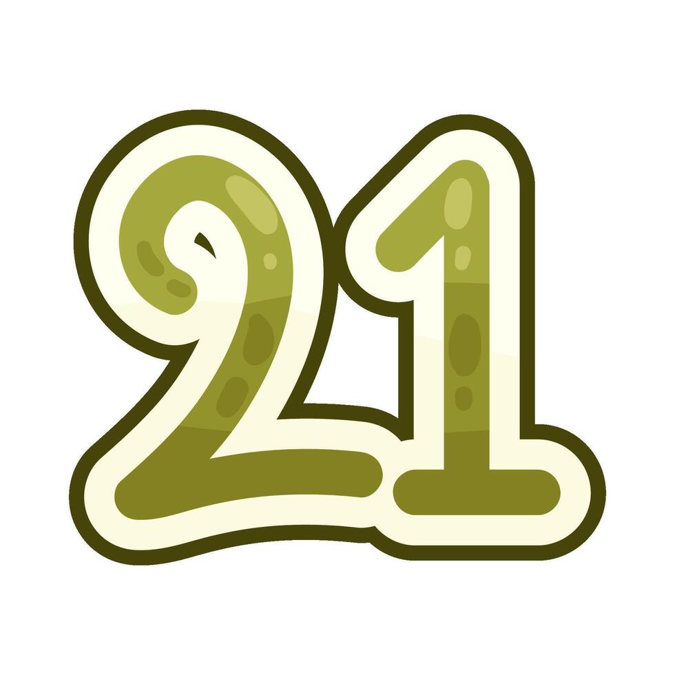 Illustration of number 21 vector