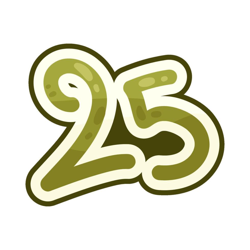 Illustration of number 25 vector
