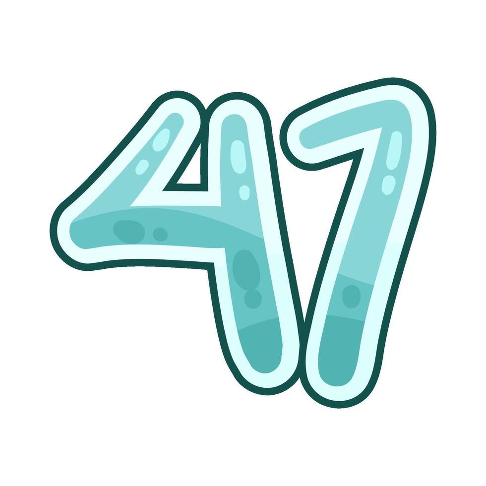 Illustration of number 47 vector