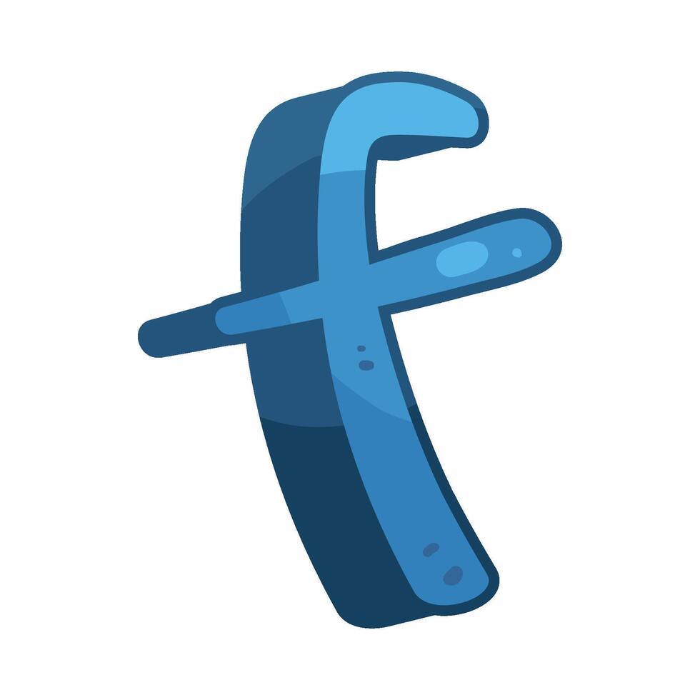 Illustration of letter f vector