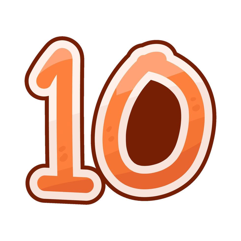 Illustration of number 10 vector