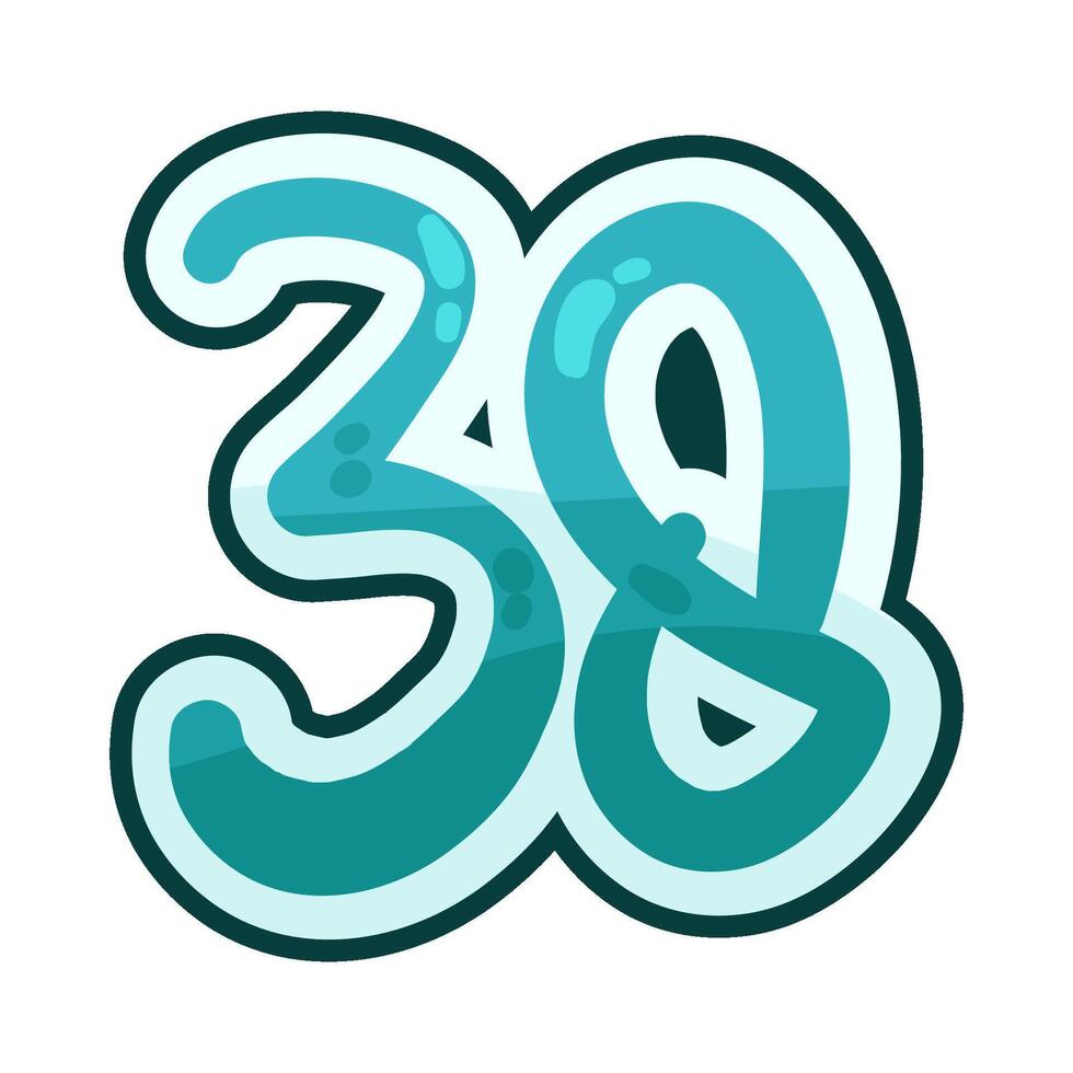 Illustration of number 38 vector