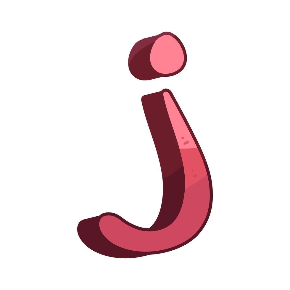 Illustration of letter j vector