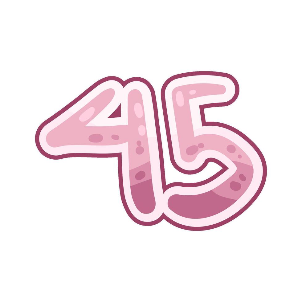 Illustration of number 45 vector