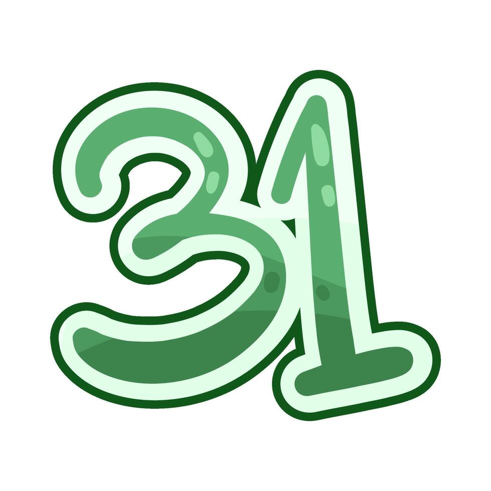 Illustration of number 31 vector