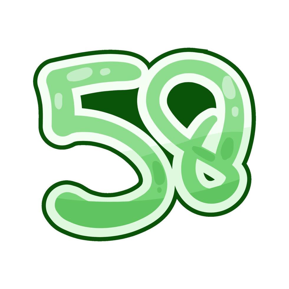 Illustration of number 58 vector