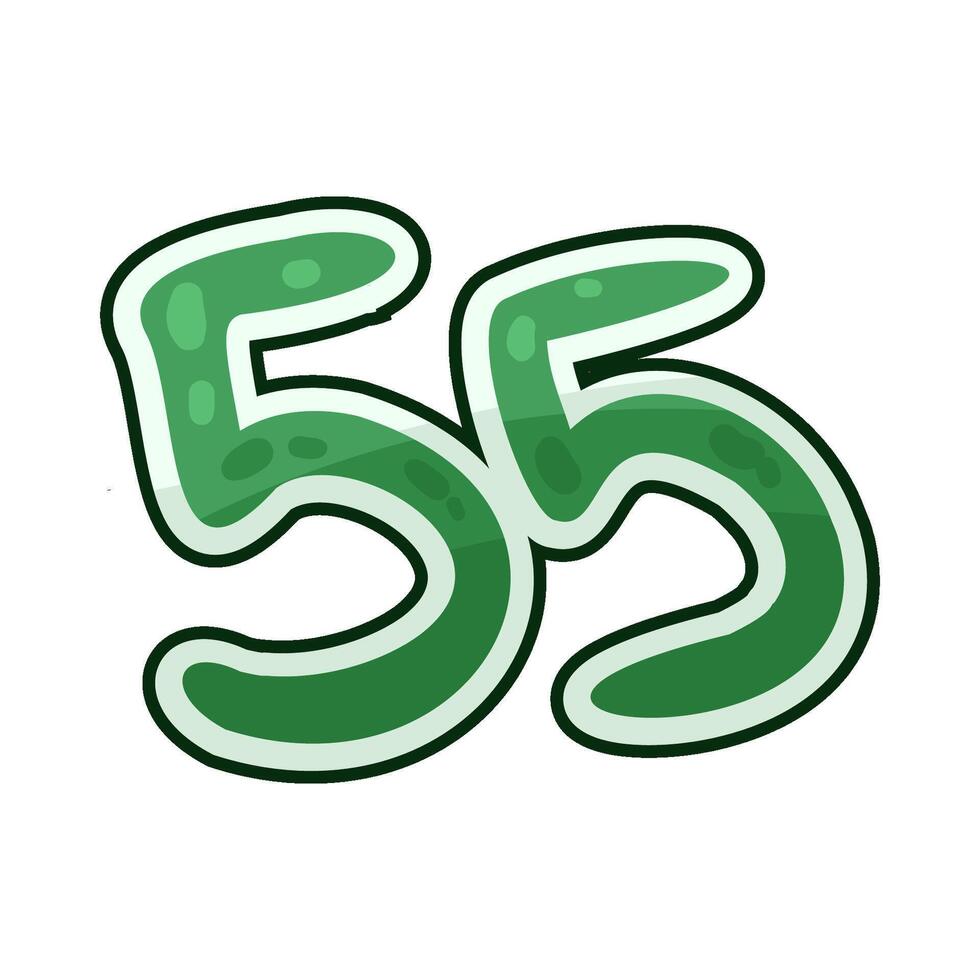 Illustration of number 55 vector