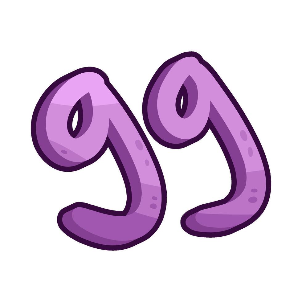 Illustration of number 99 vector