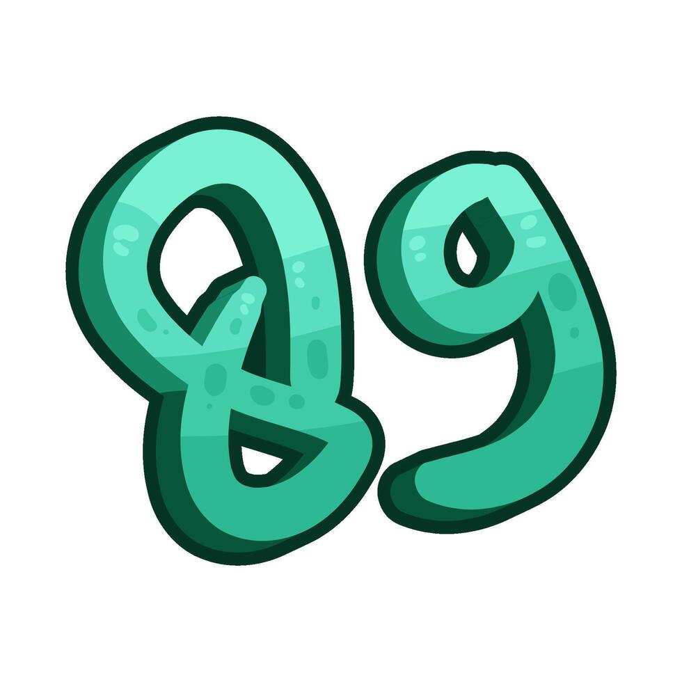 Illustration of number 89 vector