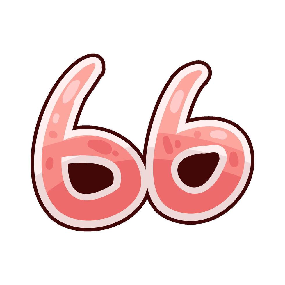 Illustration of number 66 vector