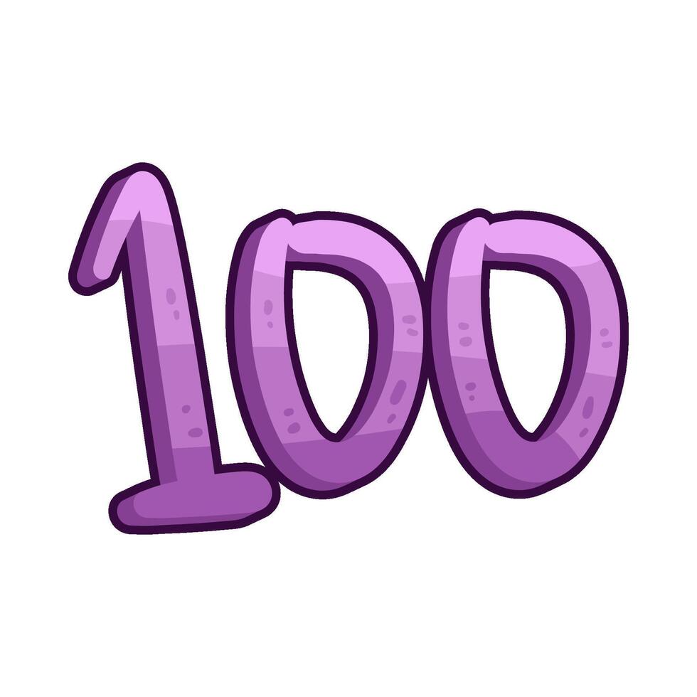 Illustration of number 100 vector