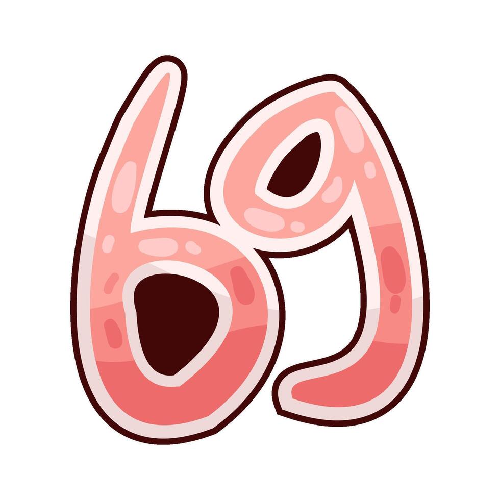 Illustration of number 69 vector