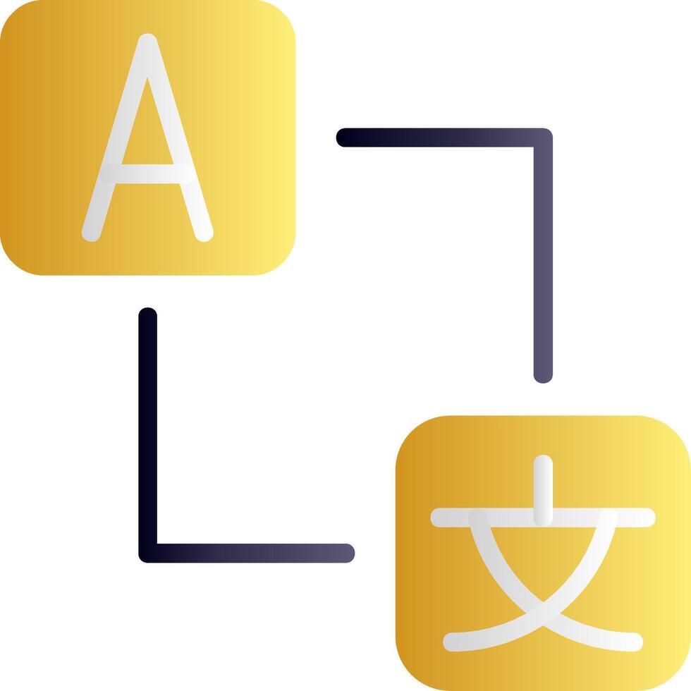 Language Barrier Flat Gradient Icon vector