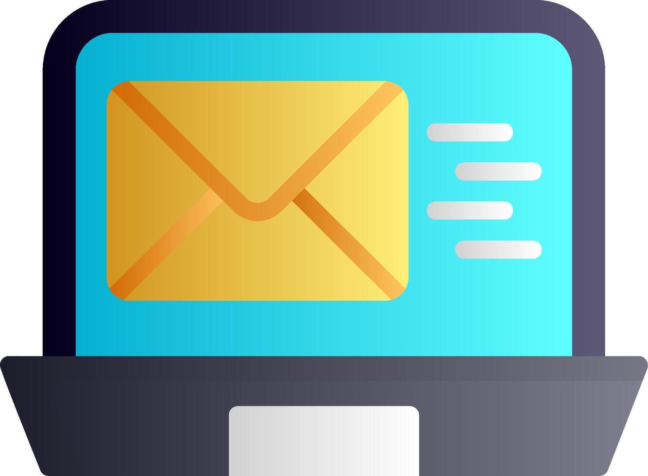 Email Marketing Flat Gradient Icon vector