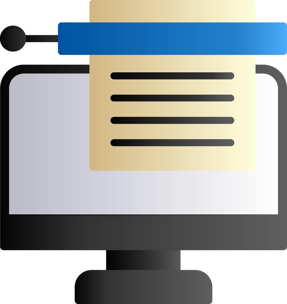 Bots Copywriting Flat Gradient Icon vector