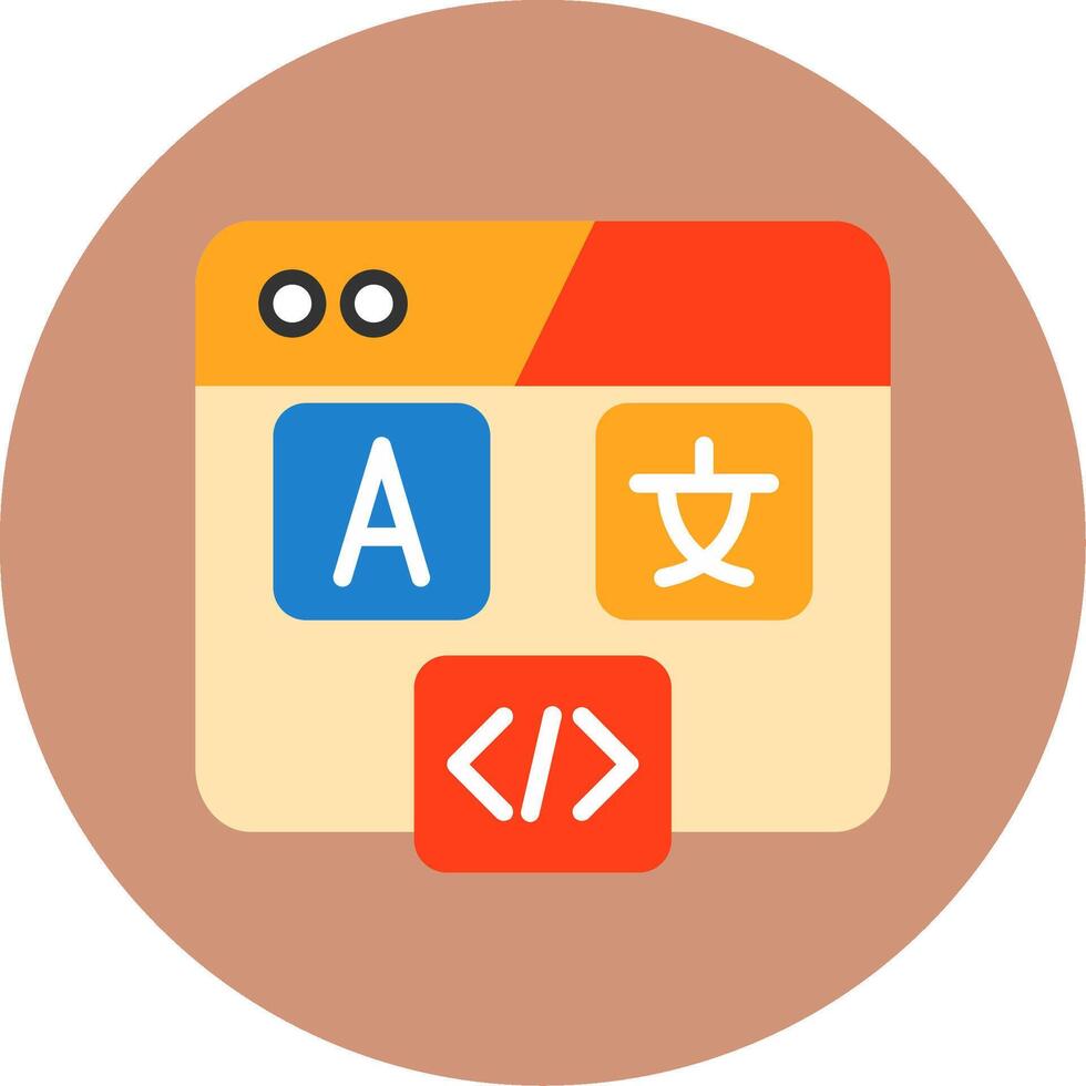 Hreflang Tag Flat Multi Color Icon vector