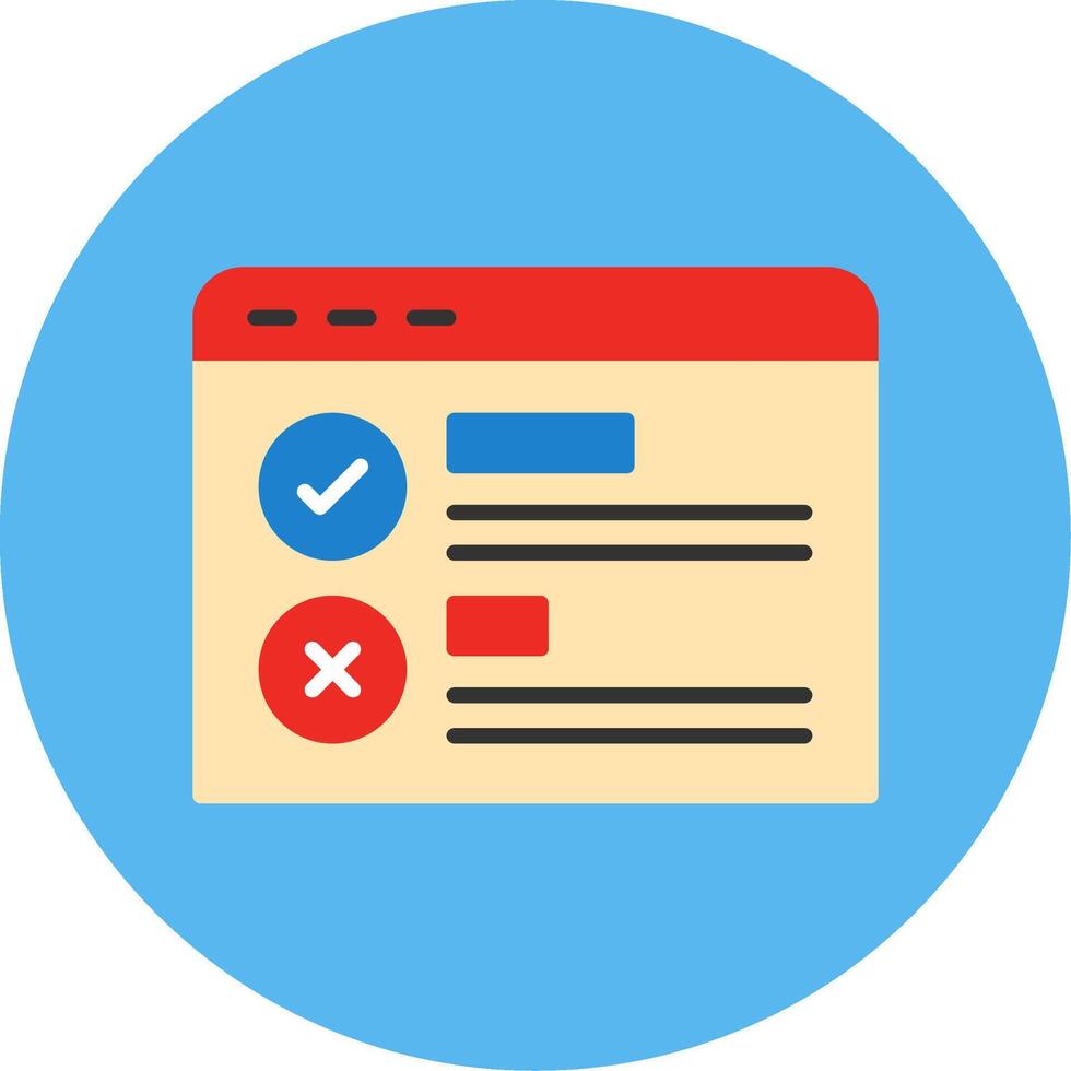 Online Survey Flat Multi Color Icon vector