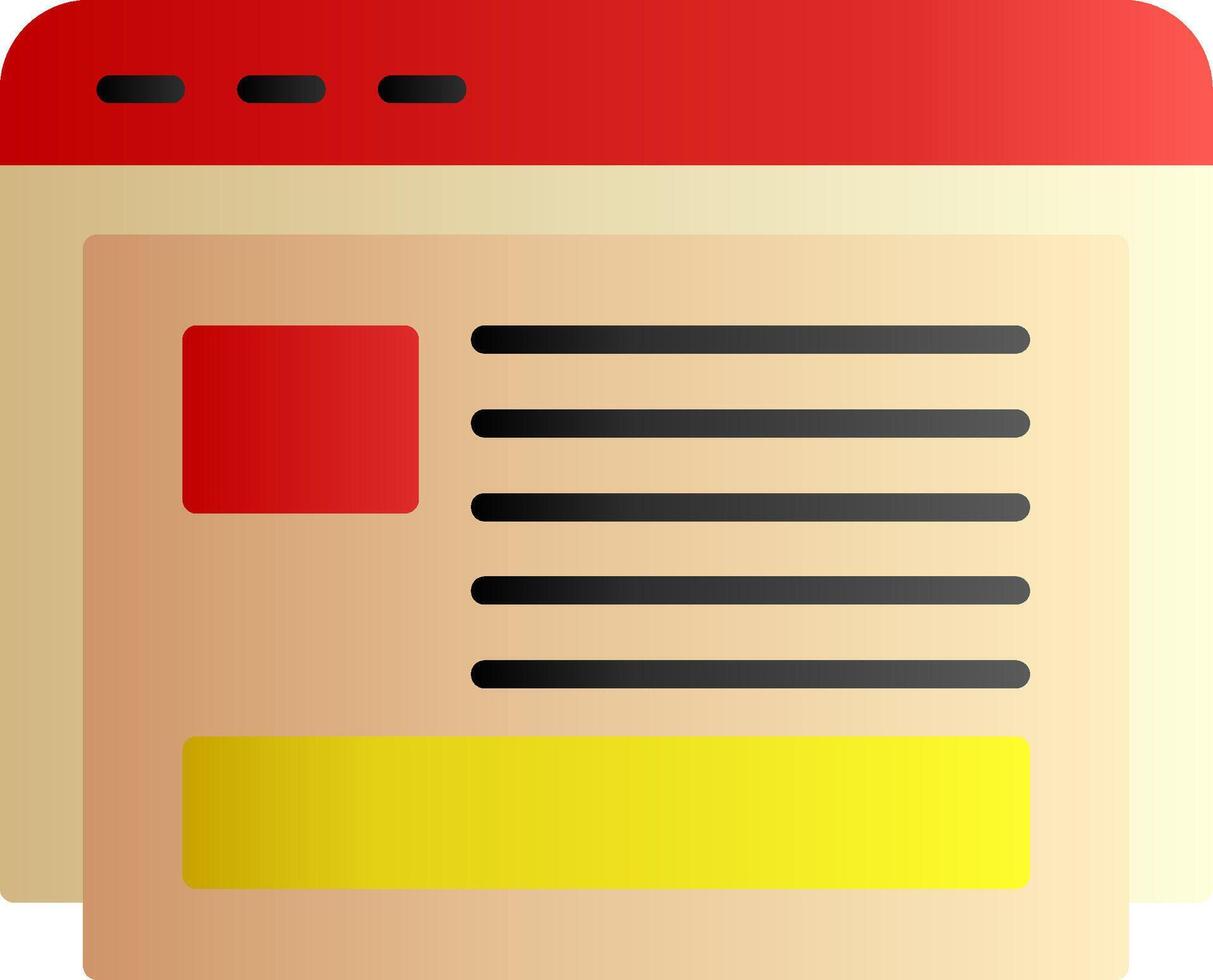 Blogging Flat Gradient Icon vector