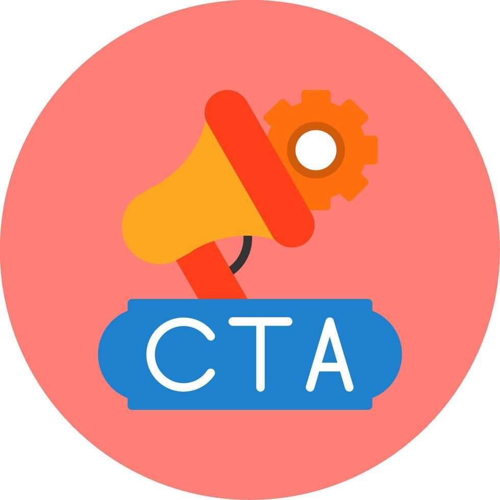 Cta Flat Multi Color Icon vector