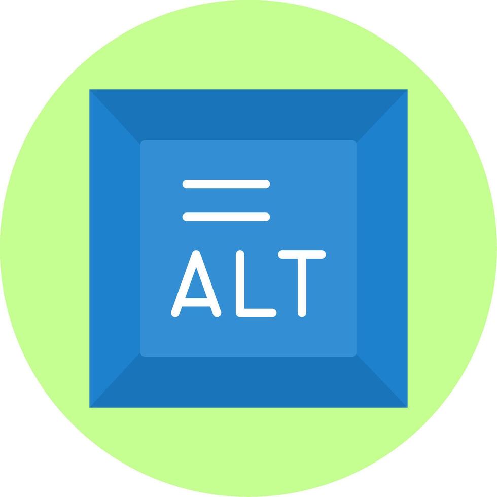 Alt Text Flat Multi Color Icon vector