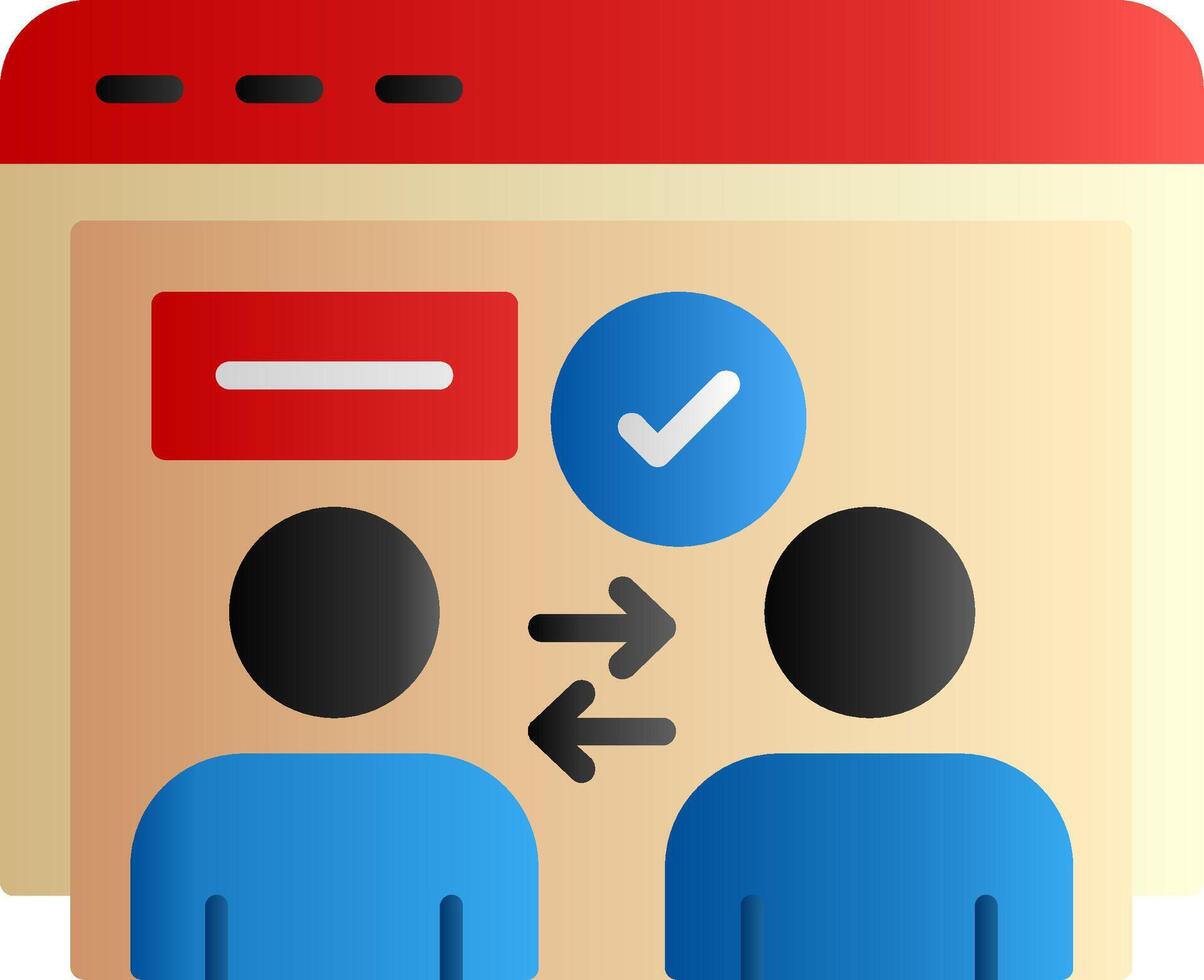 Deal Sites Flat Gradient Icon vector