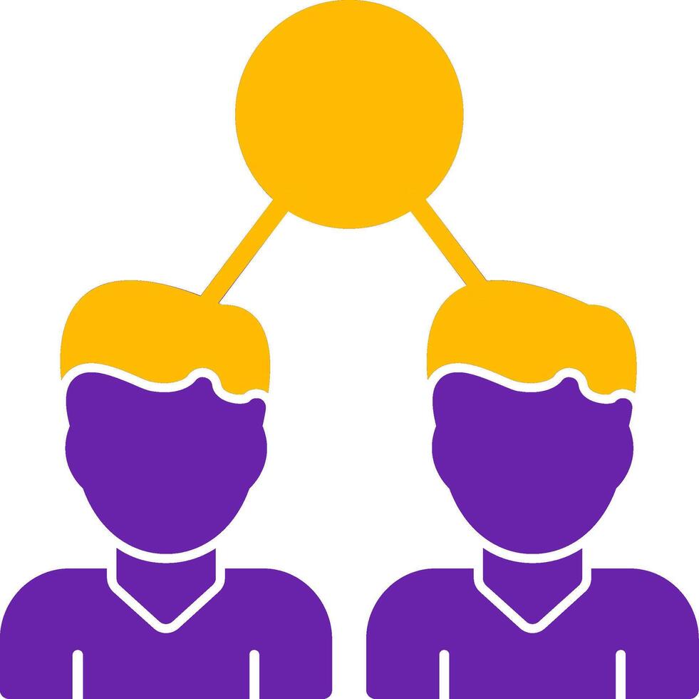 Lookalike Audiences Glyph Two Color Icon vector
