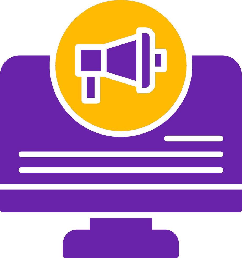 Online Pr Glyph Two Color Icon vector