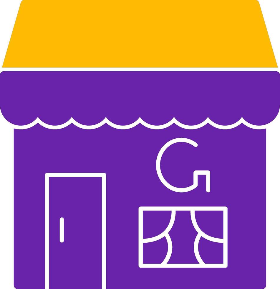 Google My Business Glyph Two Color Icon vector