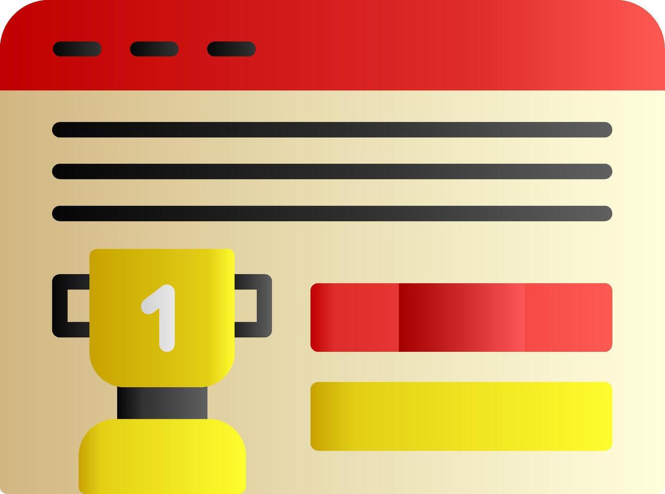 Online Contest Flat Gradient Icon vector