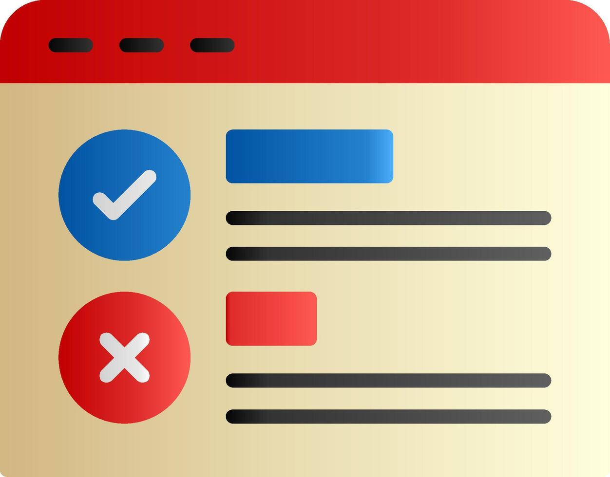 Online Survey Flat Gradient Icon vector