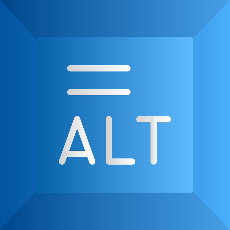 Alt Text Flat Gradient Icon vector